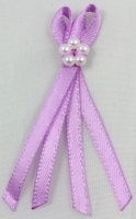 lilac double bow with pearls